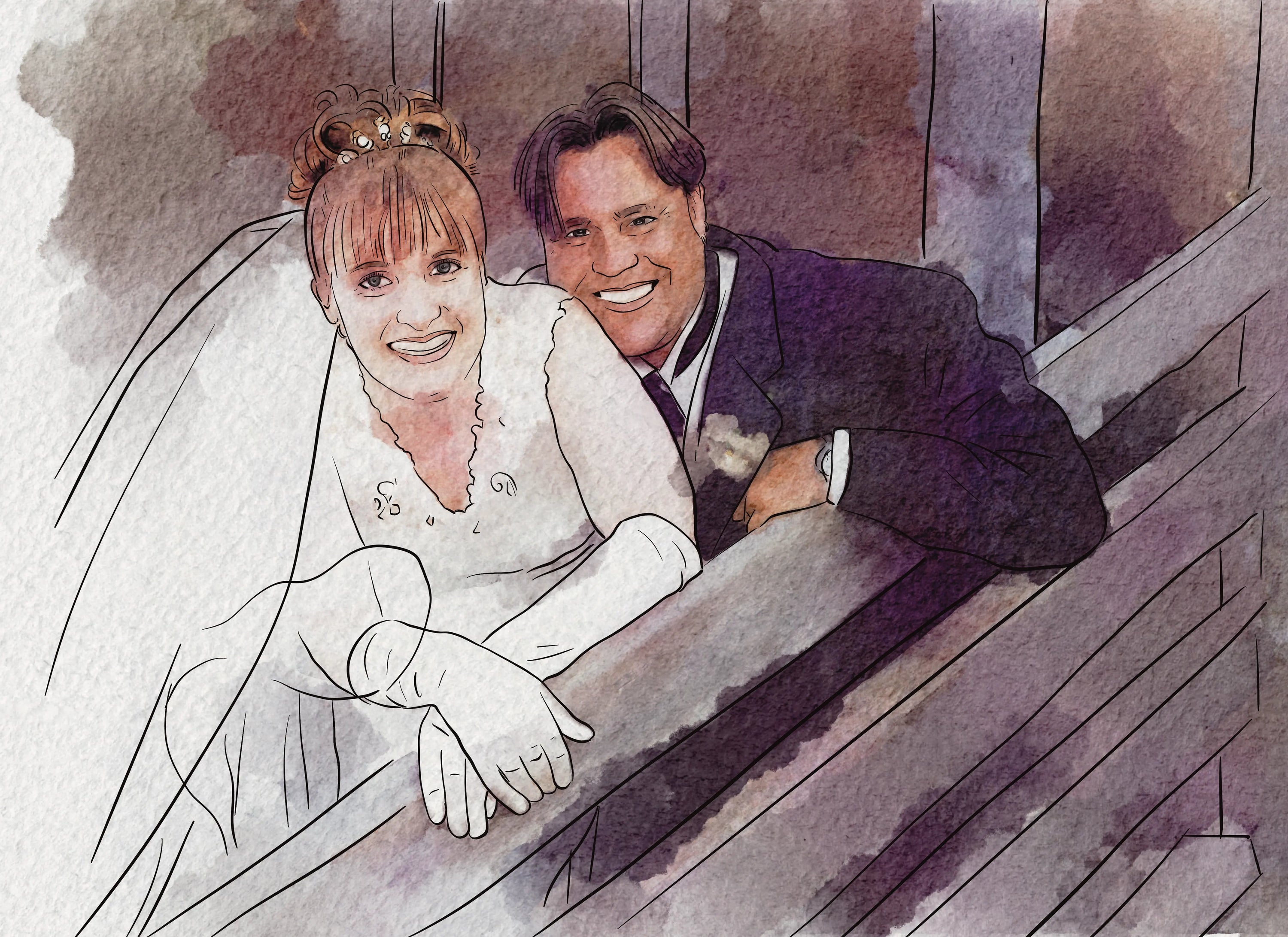 The Best Watercolor Wedding Portrait Ideas for Your Special Day