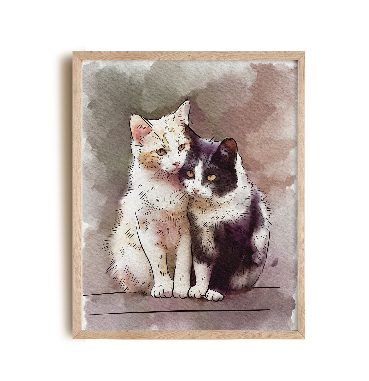 Pet Memorial Painting, Pet portrait painting from photo - My Happy World