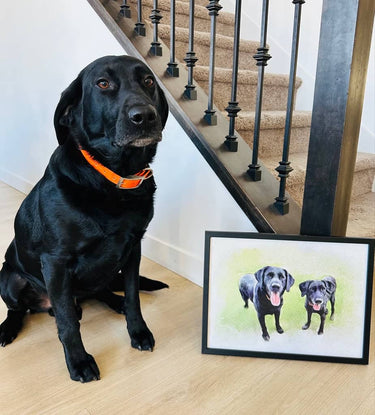 Custom Watercolor Pet Portrait Painting, Dog portrait painting - My Happy World
