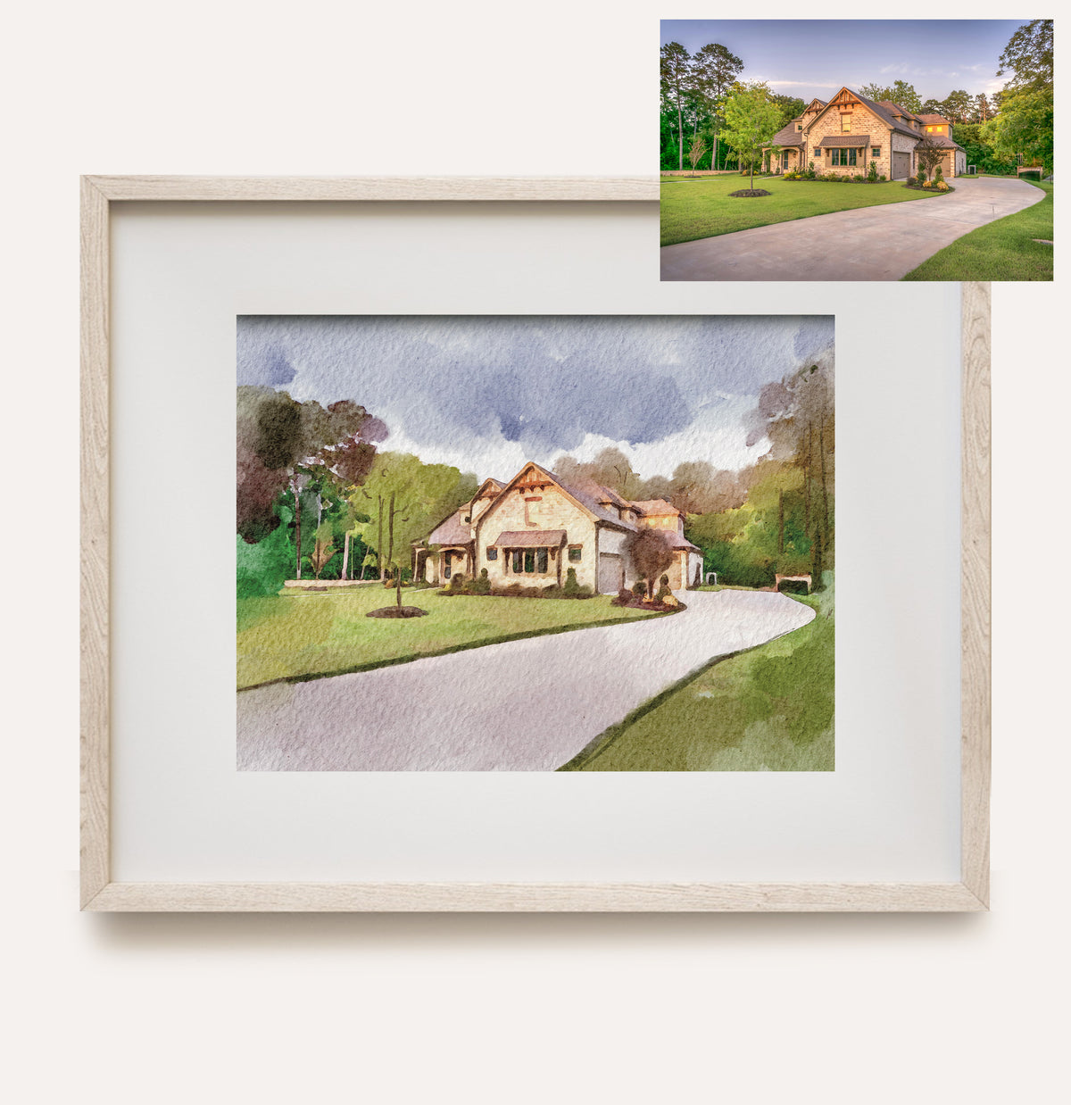 Create Custom House Watercolor Painting