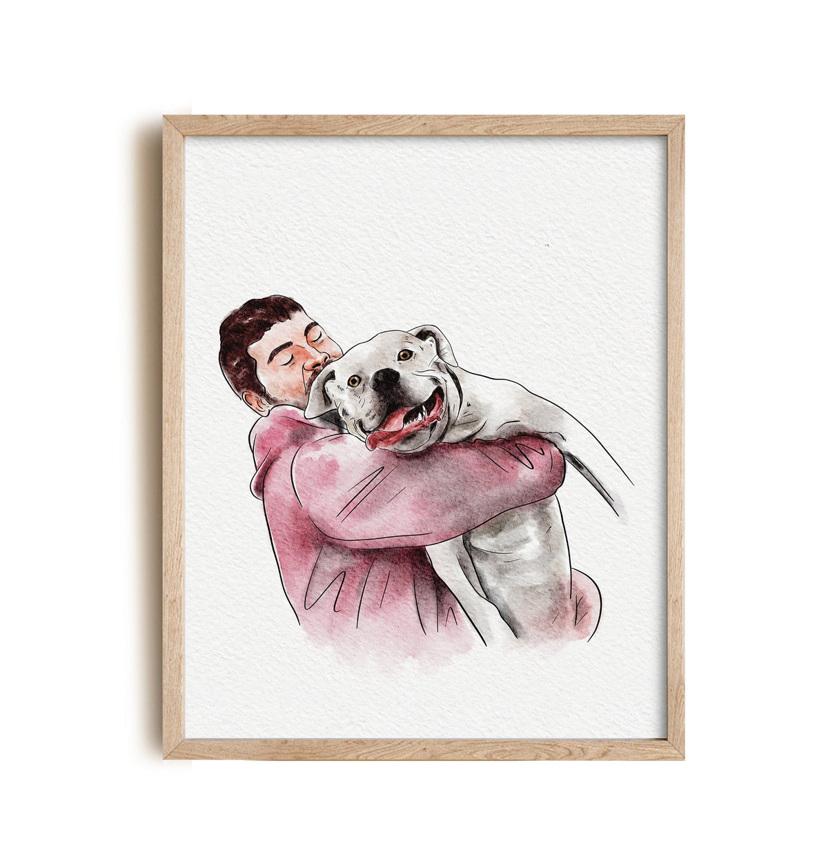 Custom Watercolor Pet Portrait Painting,  Dog portrait painting  - My Happy World