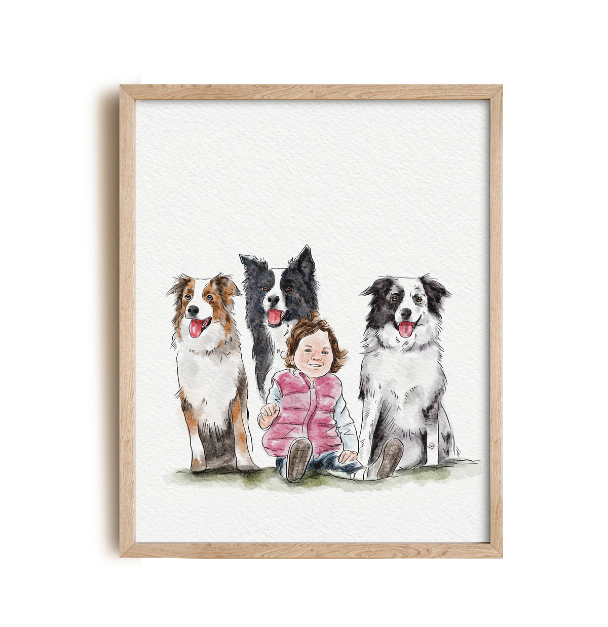 Pet portrait painting from photo- My Happy World