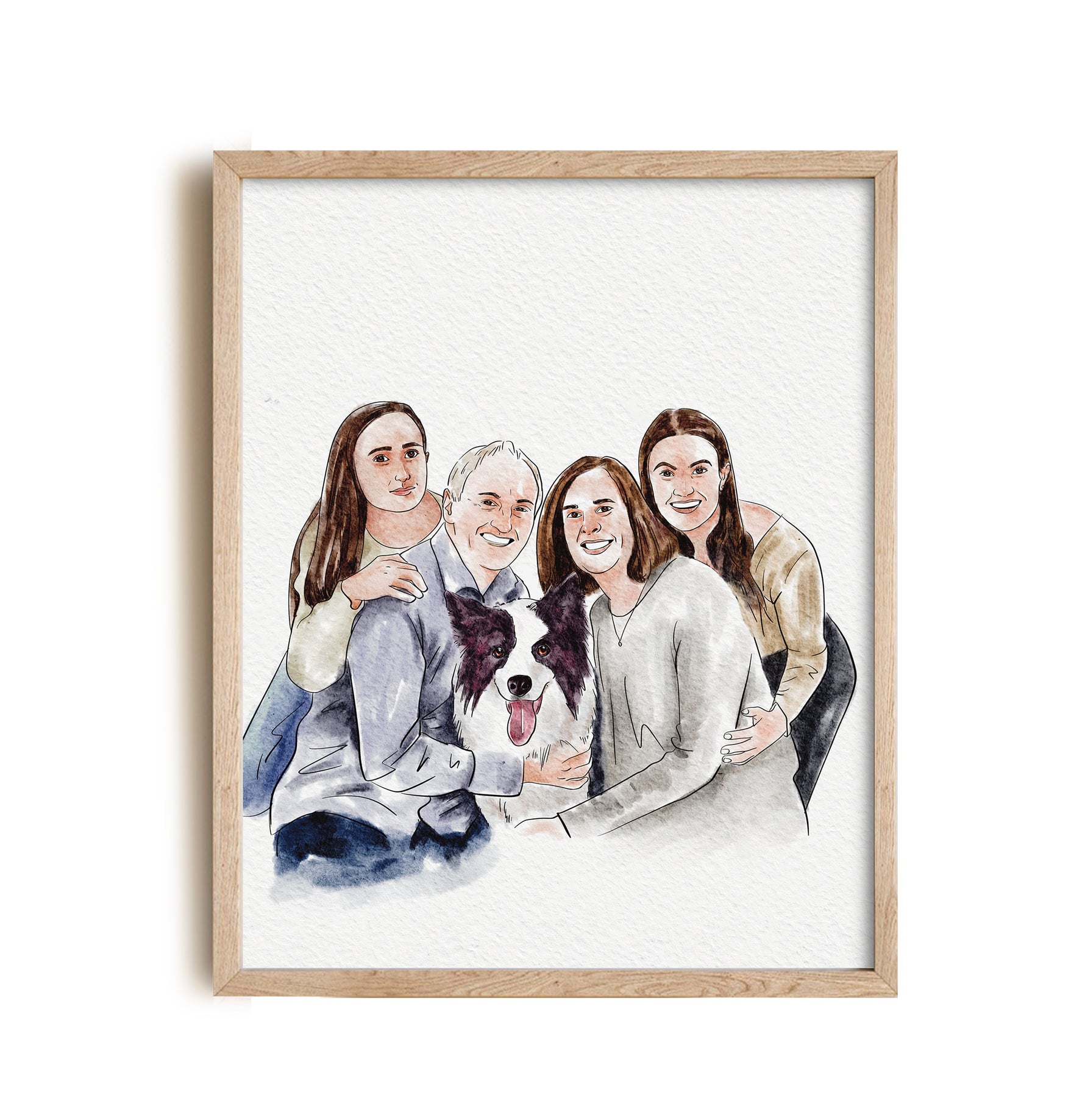 Buy Custom Family Portrait with Pets