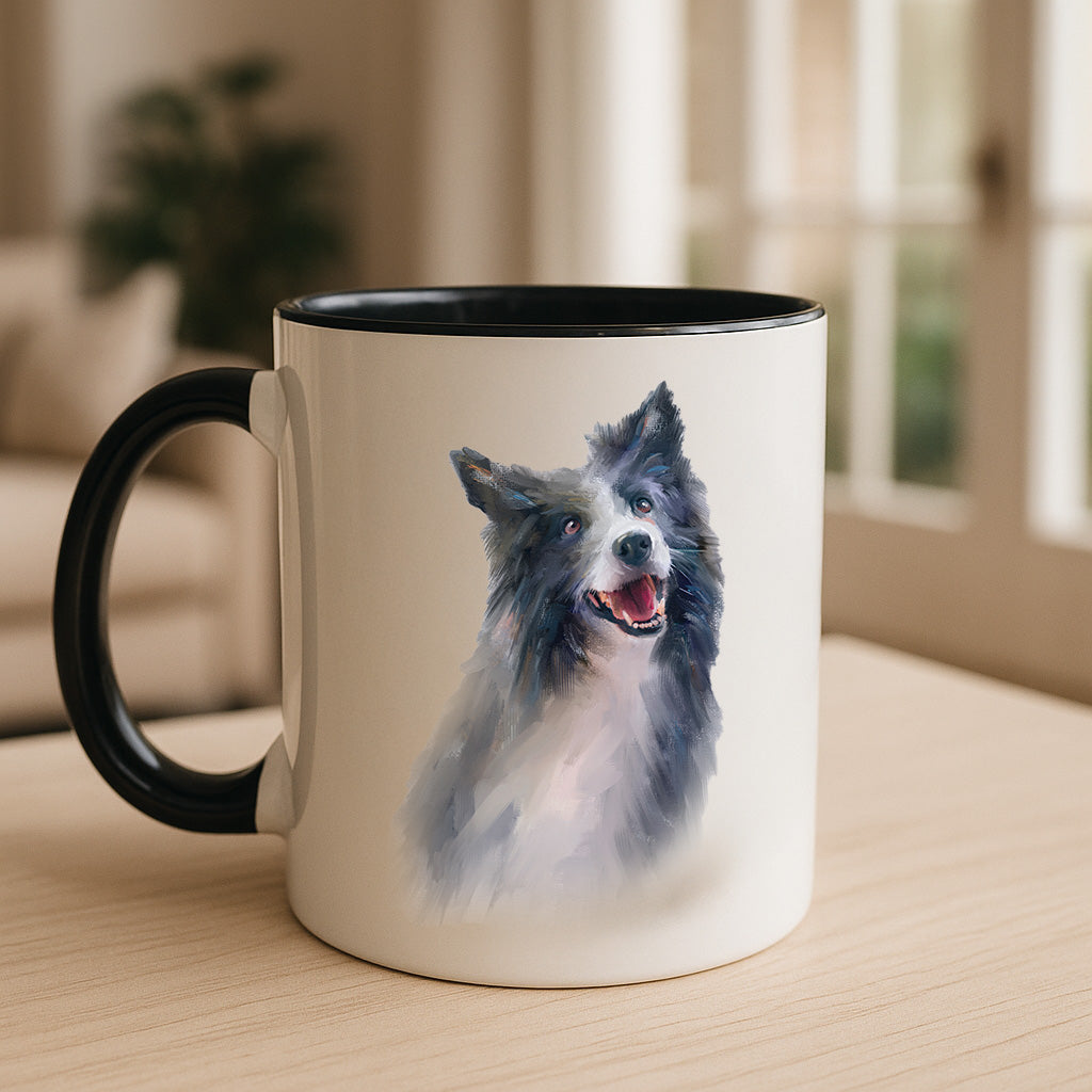 Custom Ceramic Mug with Color Inside - My Happy World
