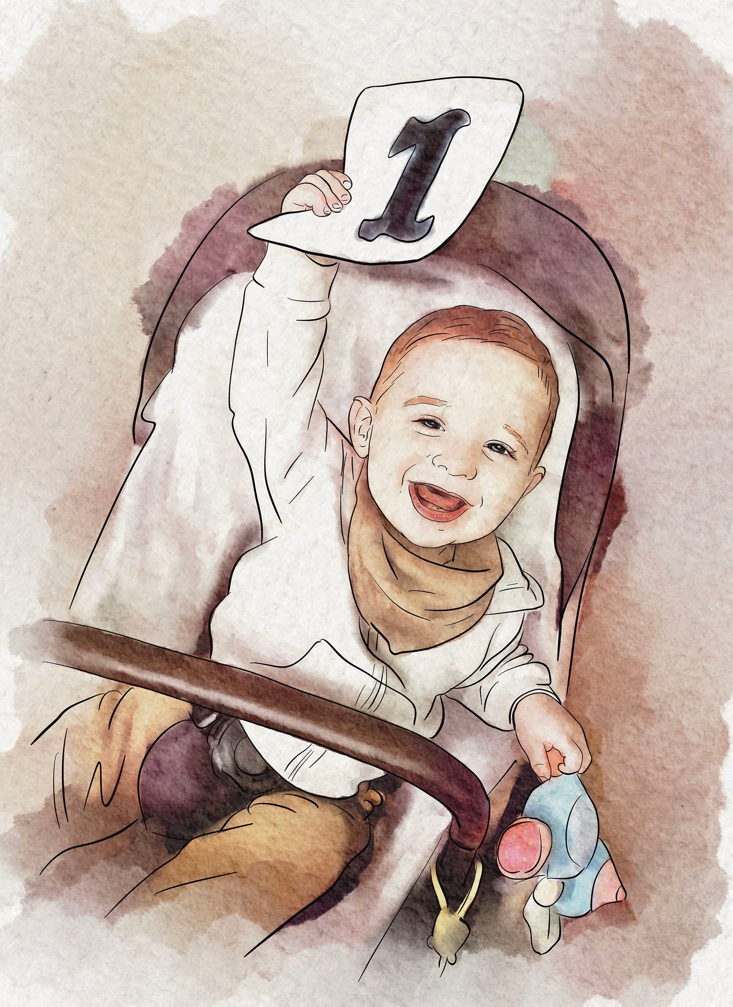 Family Watercolor Painting