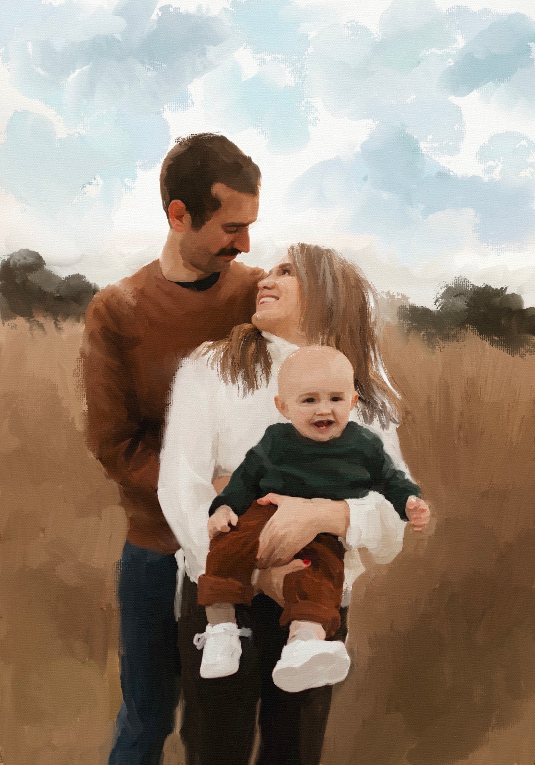 Family Oil painting