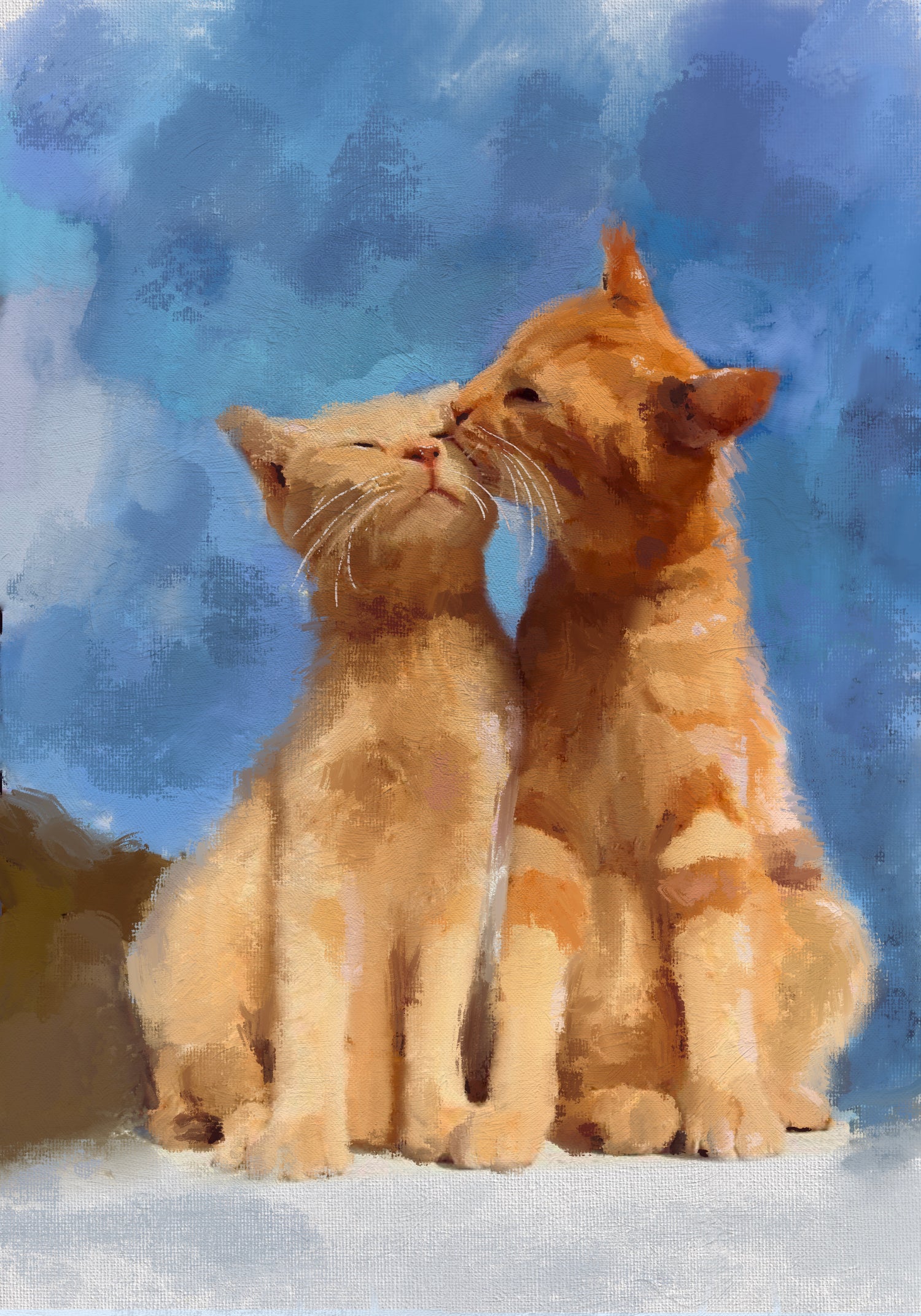 Custom Two Pet Oil Painting